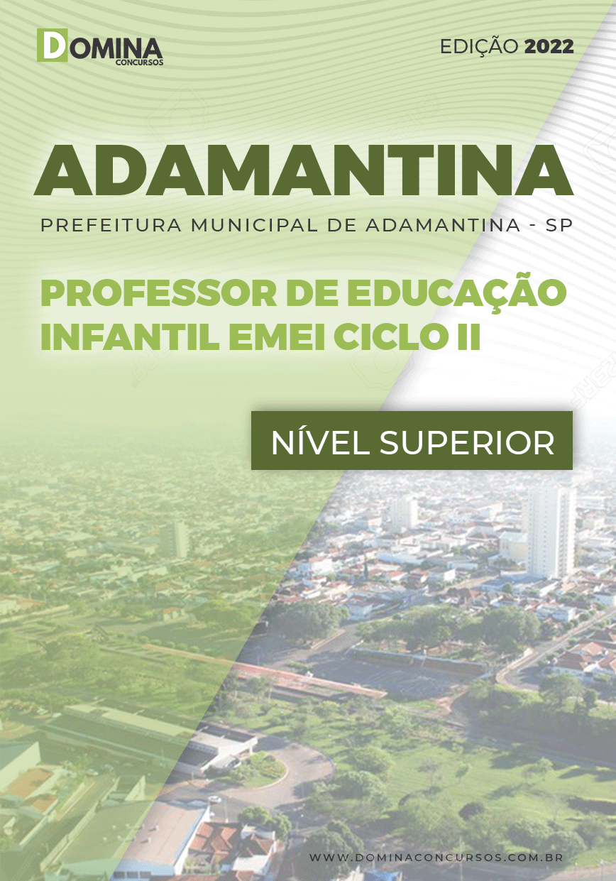 Apostila Pref Adamantina SP 2022 Professor Educ Infantil Emei Ciclo II