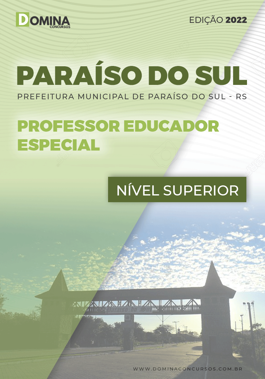 Apostila Pref Paraíso Sul RS 2022 Professor Educação Especial