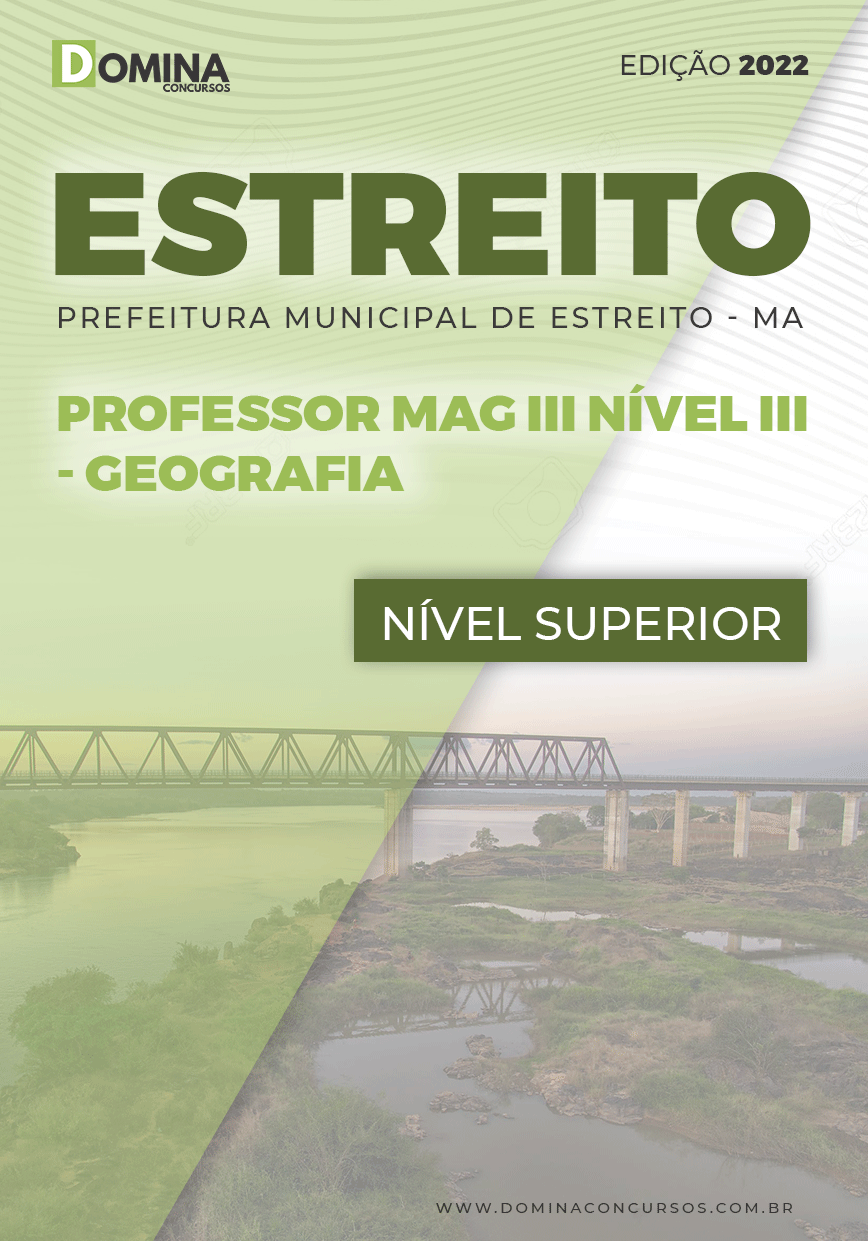 Apostila Pref Estreito MA 2022 Professor Mag I Nível III Geografia