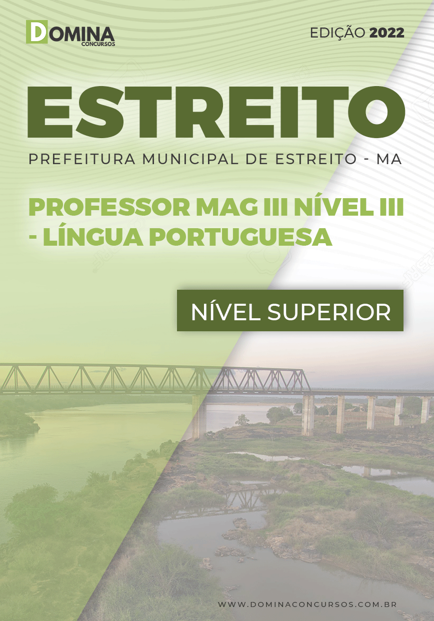 Apostila Pref Estreito MA 2022 Prof Mag I Nível III Língua Portuguesa