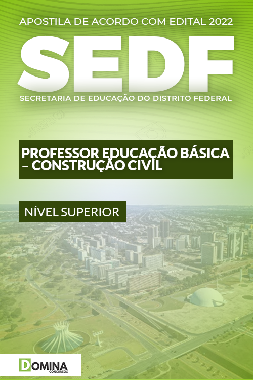 Apostila SEDF 2022 Professor Educação Básica Construção Civil