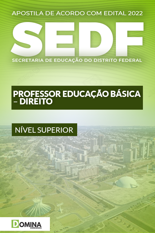 Apostila SEDF 2022 Professor Educação Básica Direito