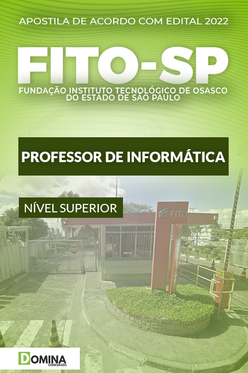 Apostila Digital Concurso FITO SP 2022 Professor Informática