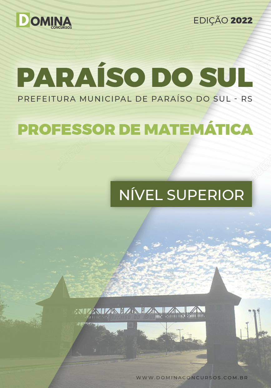 Apostila Concurso Pref Paraíso Sul RS 2022 Professor Matemática