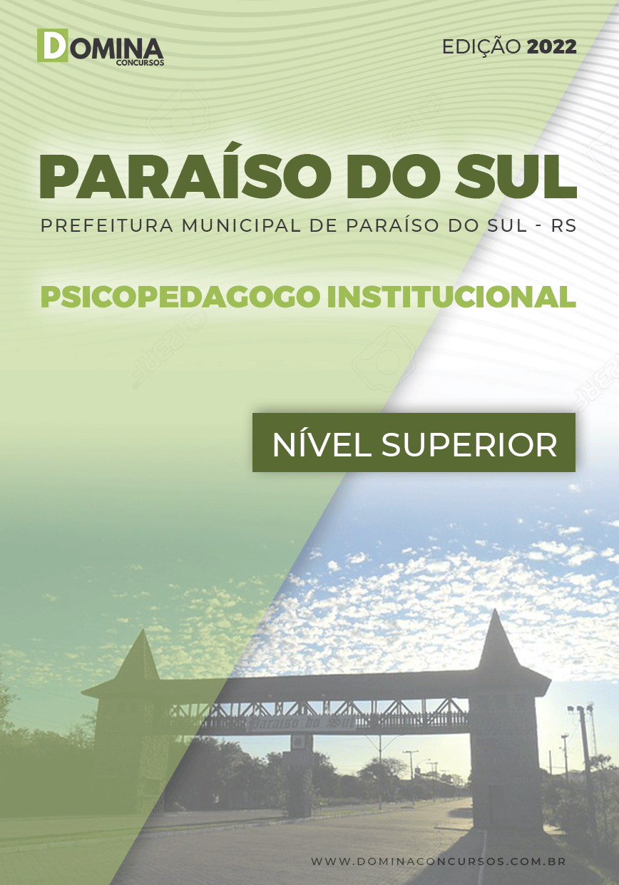 Apostila Pref Paraíso Sul RS 2022 Psicopedagogo Institucional