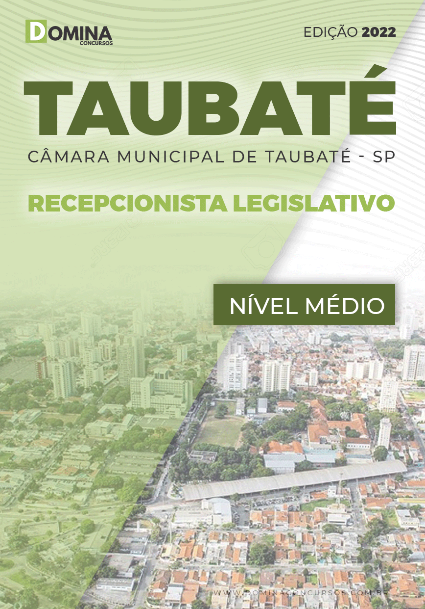 Apostila Câmara Taubaté SP 2022 Recepcionista Legislativo
