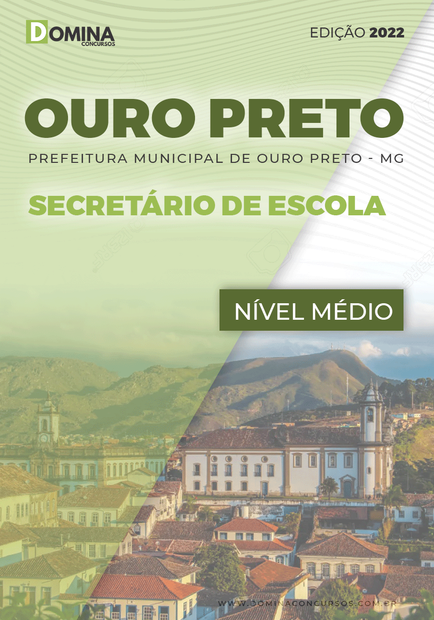 Apostila Pref Ouro Preto MG 2022 Secretário Escola