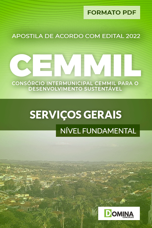 Apostila Digital Concurso CEMMIl SP 2022 Serviços Gerais
