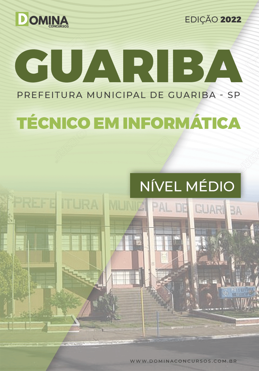 Apostila Pref Guariba SP 2022 Técnico Informática