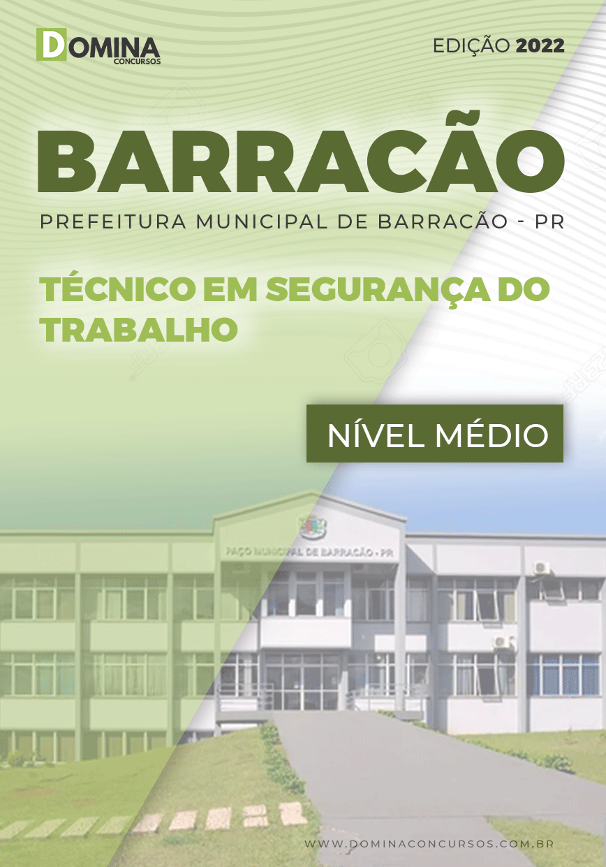 Apostila Pref Barracão PR 2022 Técnico Segurança Trabalho