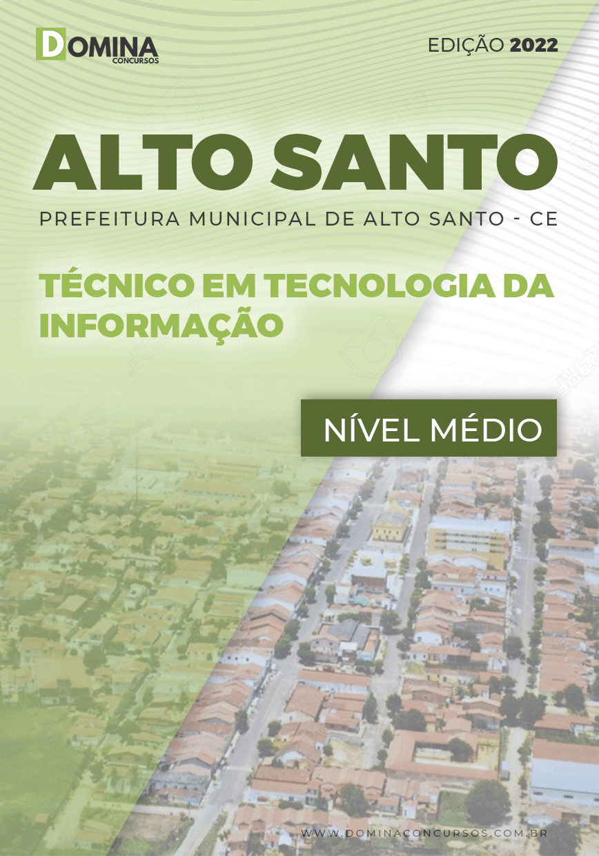 Apostila Pref Alto Santo CE 2022 Técnico Tecnologia Informação