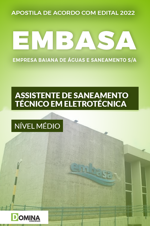 Apostila Digital EMBASA BA 2022 Técnico Eletrotécnica