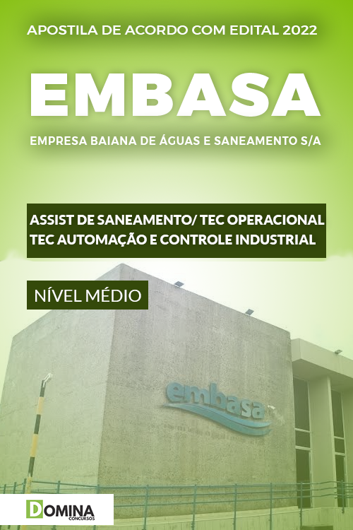 Apostila EMBASA BA 2022 Técnico Automação Controle Industrial