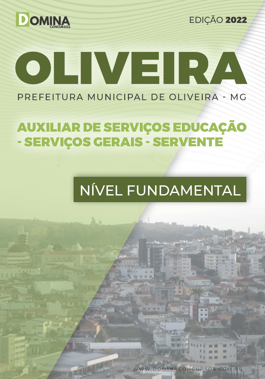 Apostila Pref Oliveira MG 2022 Auxiliar Serviço Educação