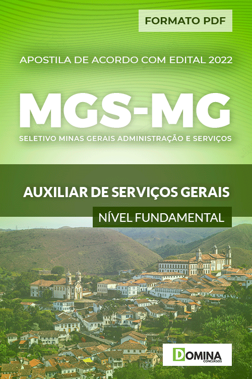 Apostila Seletivo MGS MG 2022 Auxiliar de Serviços Gerais