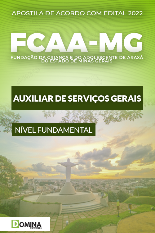 Apostila Concurso FCAA MG 2022 Auxiliar Serviços Gerais