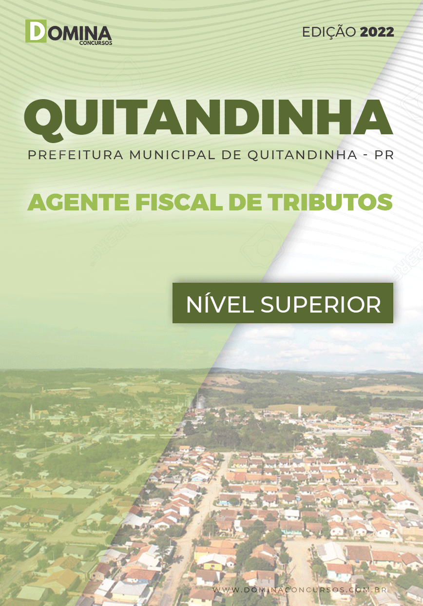 Apostila Pref Quitandinha PR 2022 Agente Fiscal Tributo