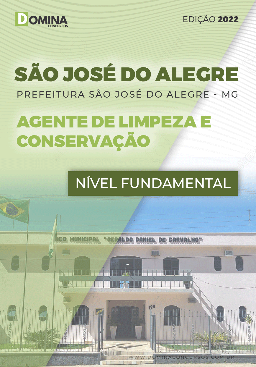 Apostila Pref São José Alegre MG 2022 Agente Limpeza Conservação