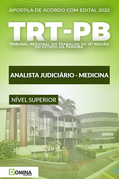 Apostila TRT PB 2022 Analista Judiciário Área Medicina