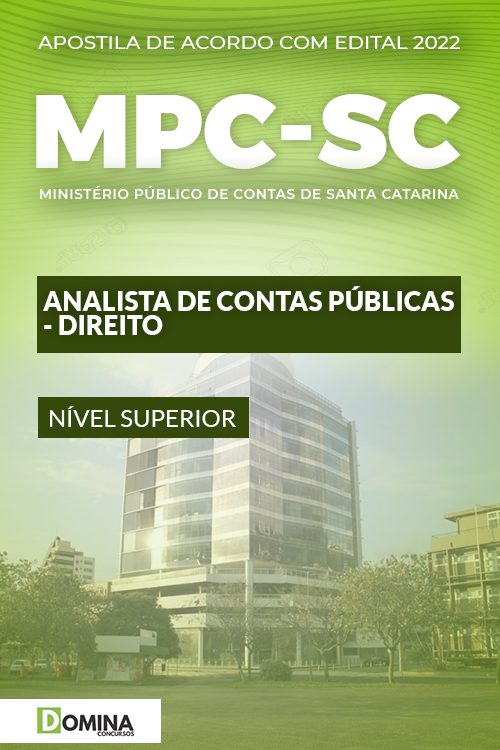 Apostila MPC SC 2022 Analista Contas Públicas Direito