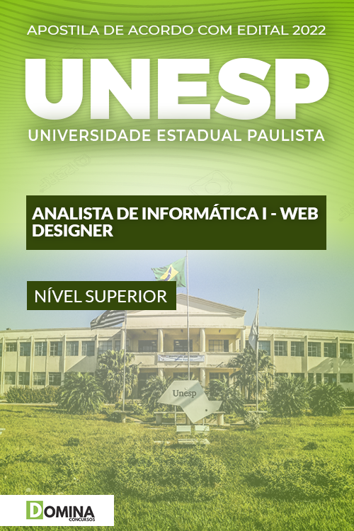 Apostila UNESP 2022 Analista Informática I Web Designer