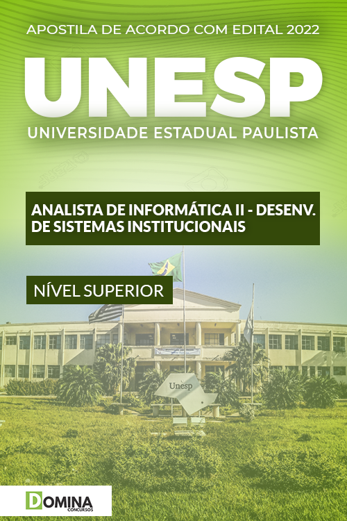 Apostila UNESP 2022 Analista Informática I Desenv Sistem Institucionais