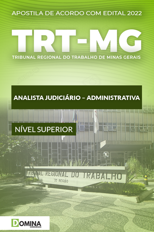 Apostila TRT MG 2022 Analista Judiciário Administrativo