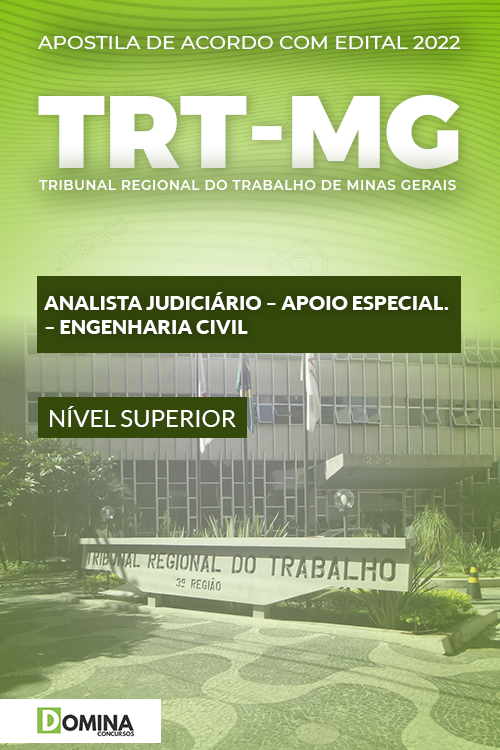 Apostila TRT MG 2022 Analista Judiciário Área Engenharia Civil