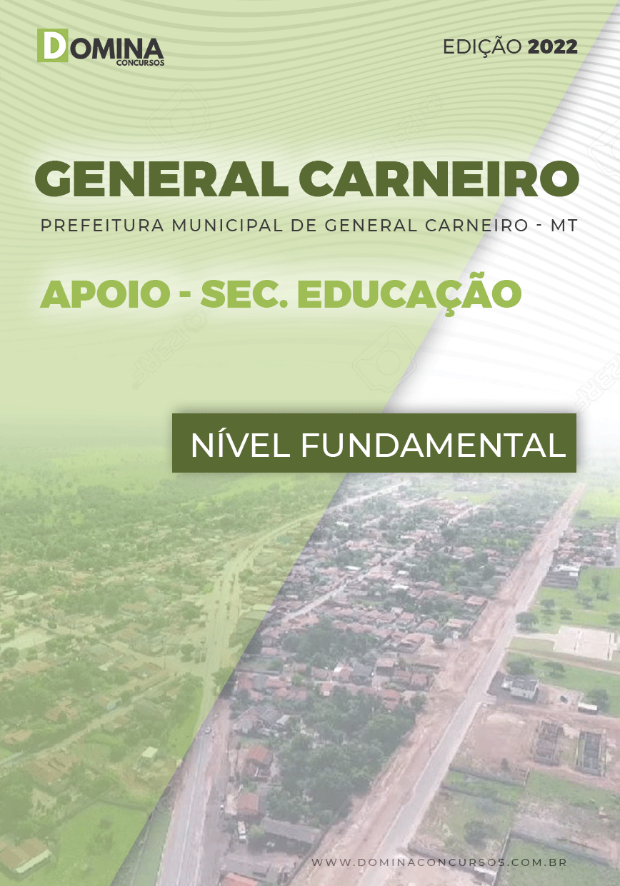 Apostila Pref General Carneiro MT 2022 Apoio Sec Educação