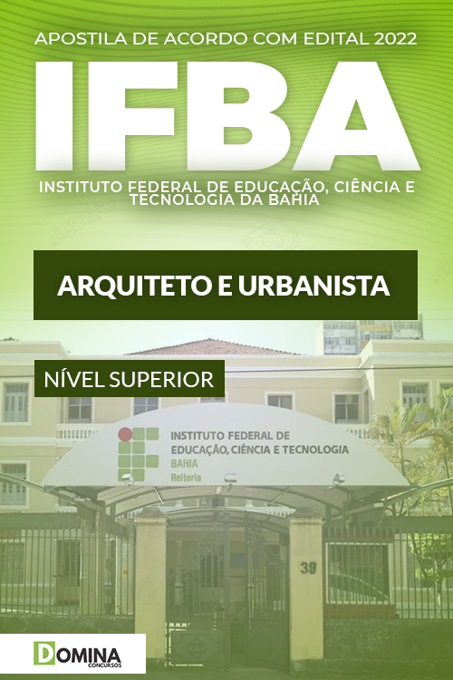 Apostila Digital Concurso IFBA 2022 Arquiteto Urbanista