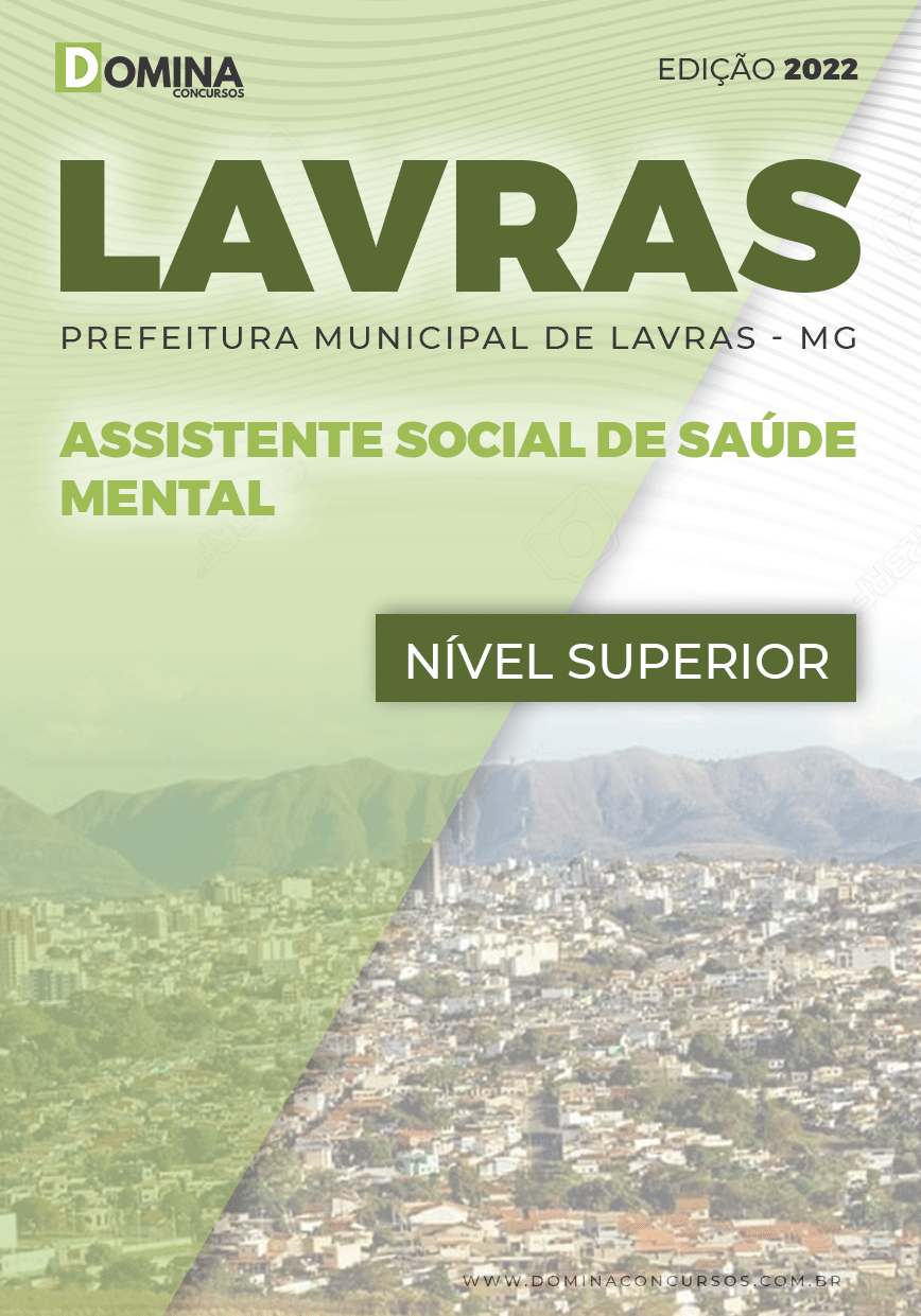 Apostila Pref Lavras MG 2022 Assistente Social Saúde Mental