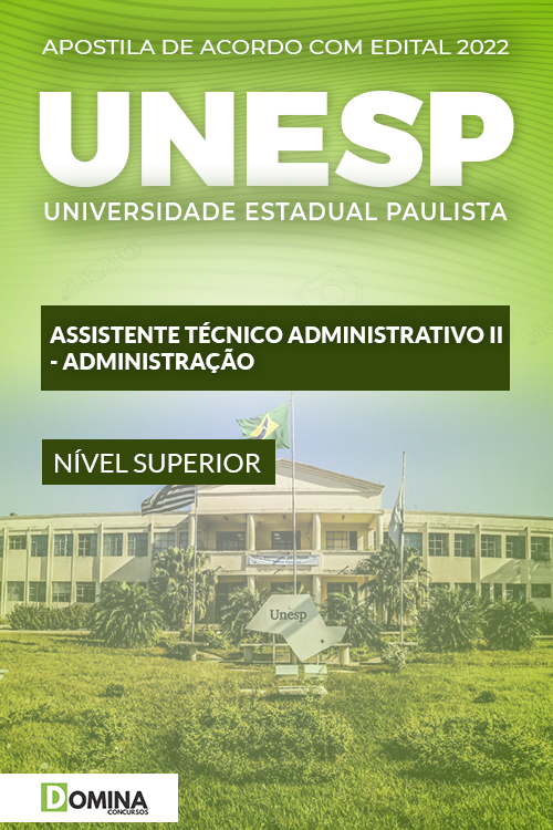 Apostila UNESP 2022 Assistente Técnico Administrativo II Administração