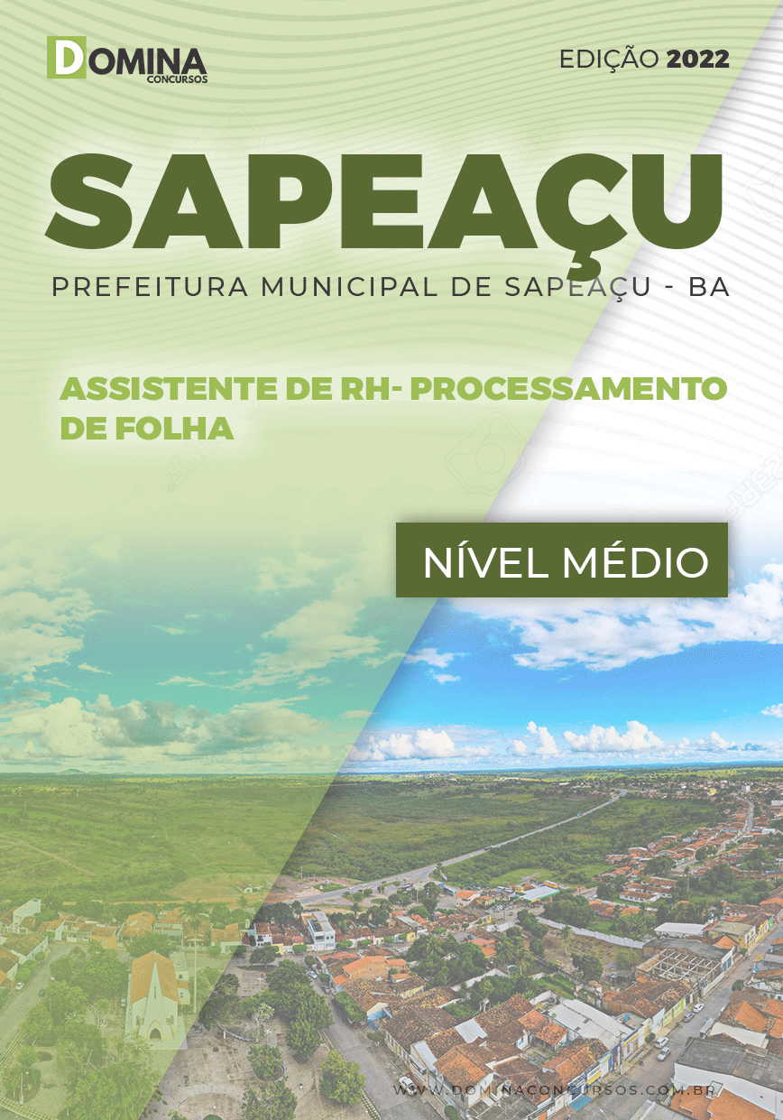 Apostila Pref Sapeaçu BA 2022 Assistente RH Processamento de Folha