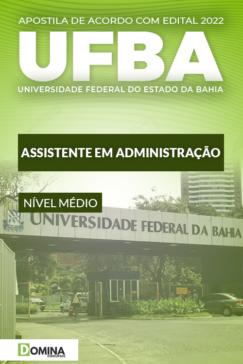 Apostila Digital UFBA 2022 Assistente Administração