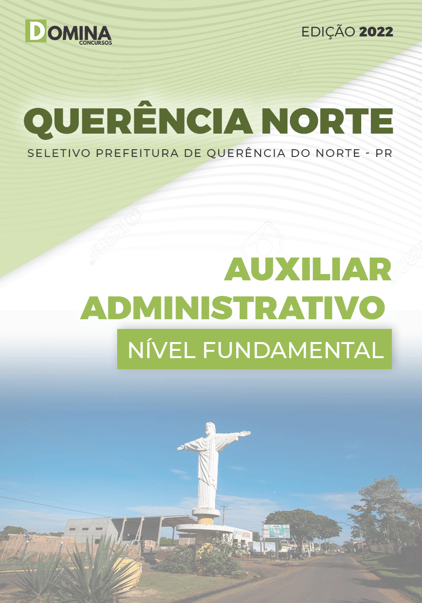 Apostila Pref Querência Norte PR 2022 Auxiliar Administrativo