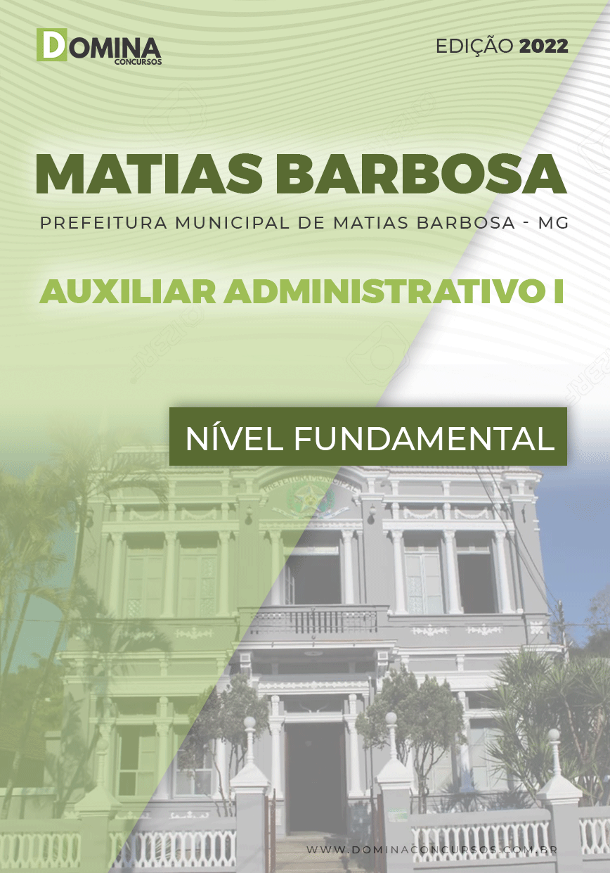 Apostila Pref Matias Barbosa MG 2022 Auxiliar Administrativo