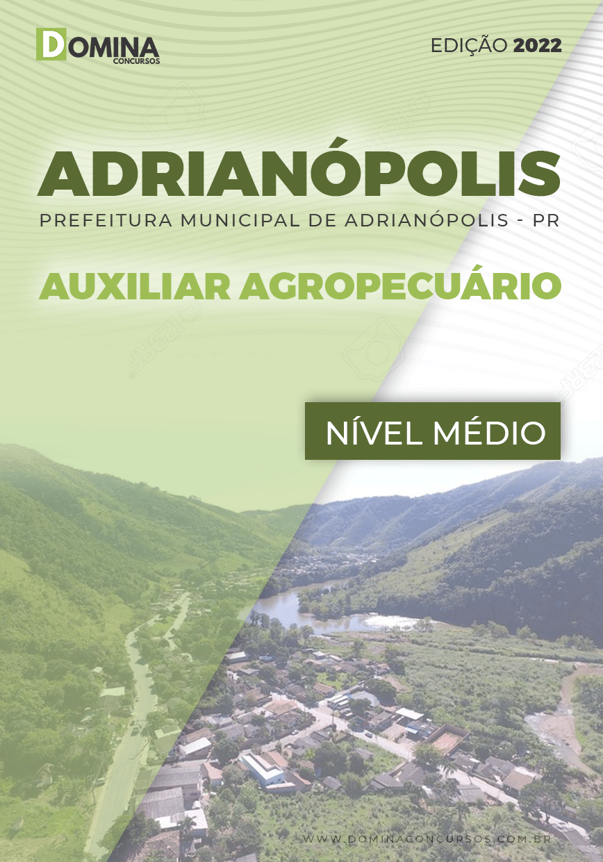Apostila Pref Adrianópolis PR 2022 Auxiliar Agropecuário