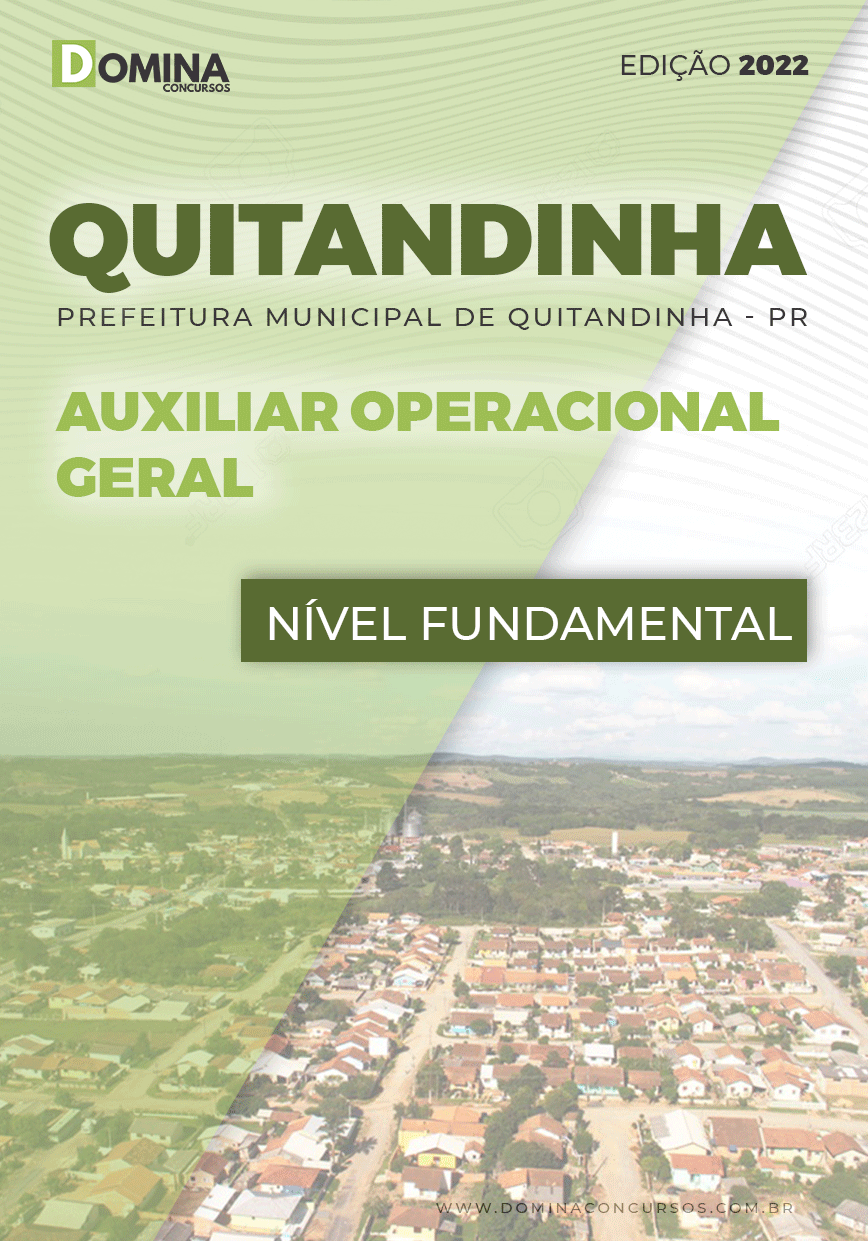 Apostila Pref Quitandinha PR 2022 Auxiliar Operacional Geral