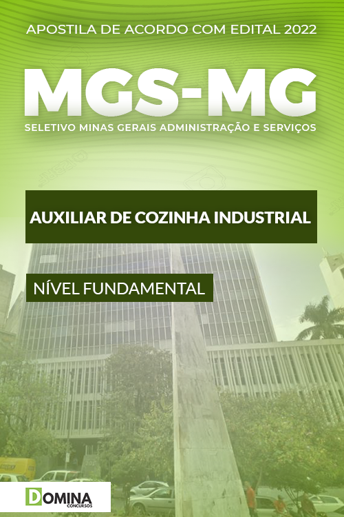 Apostila Digital MSG MG 2022 Auxiliar Cozinha Industrial