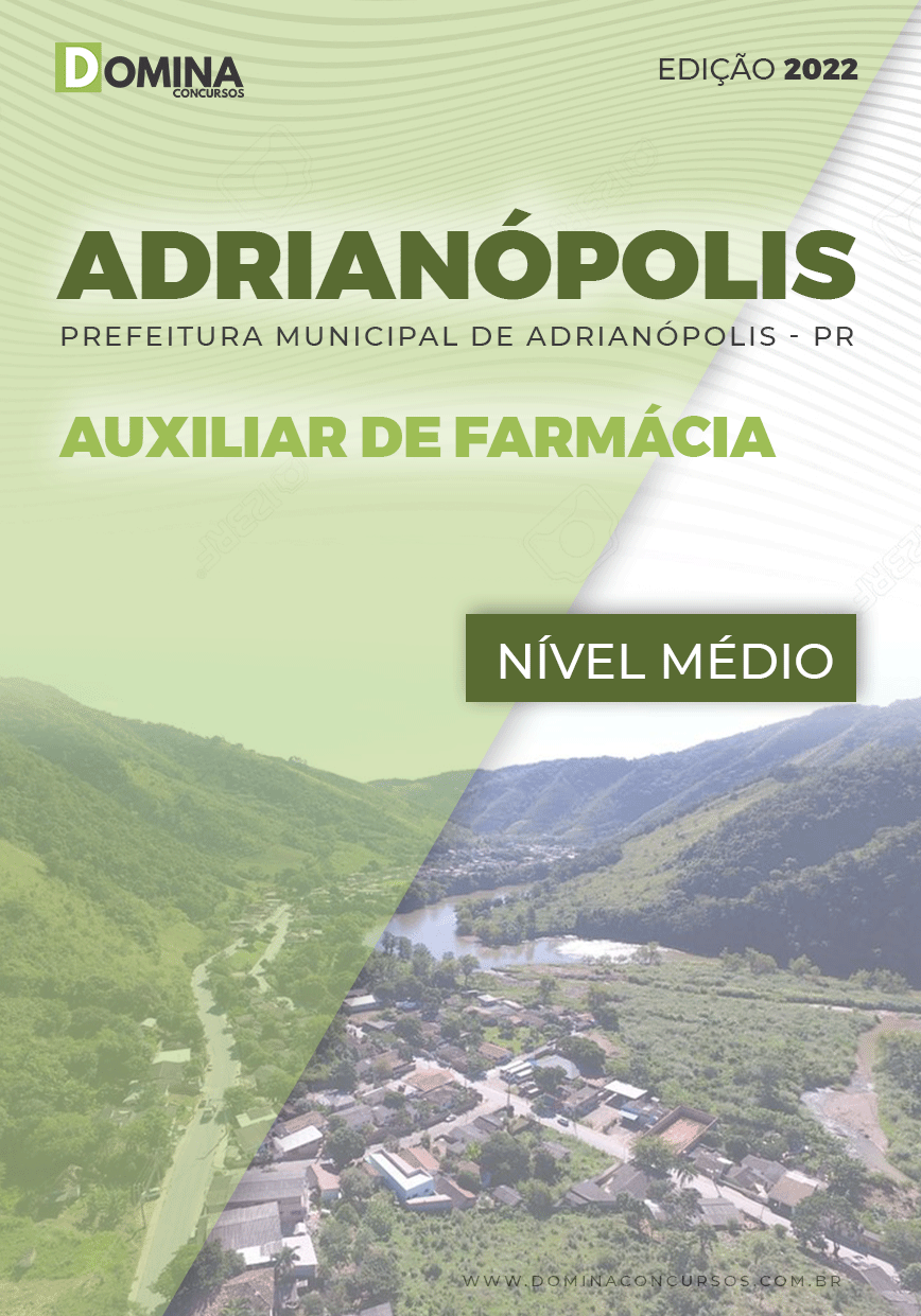Apostila Pref Adrianópolis PR 2022 Auxiliar Farmácia