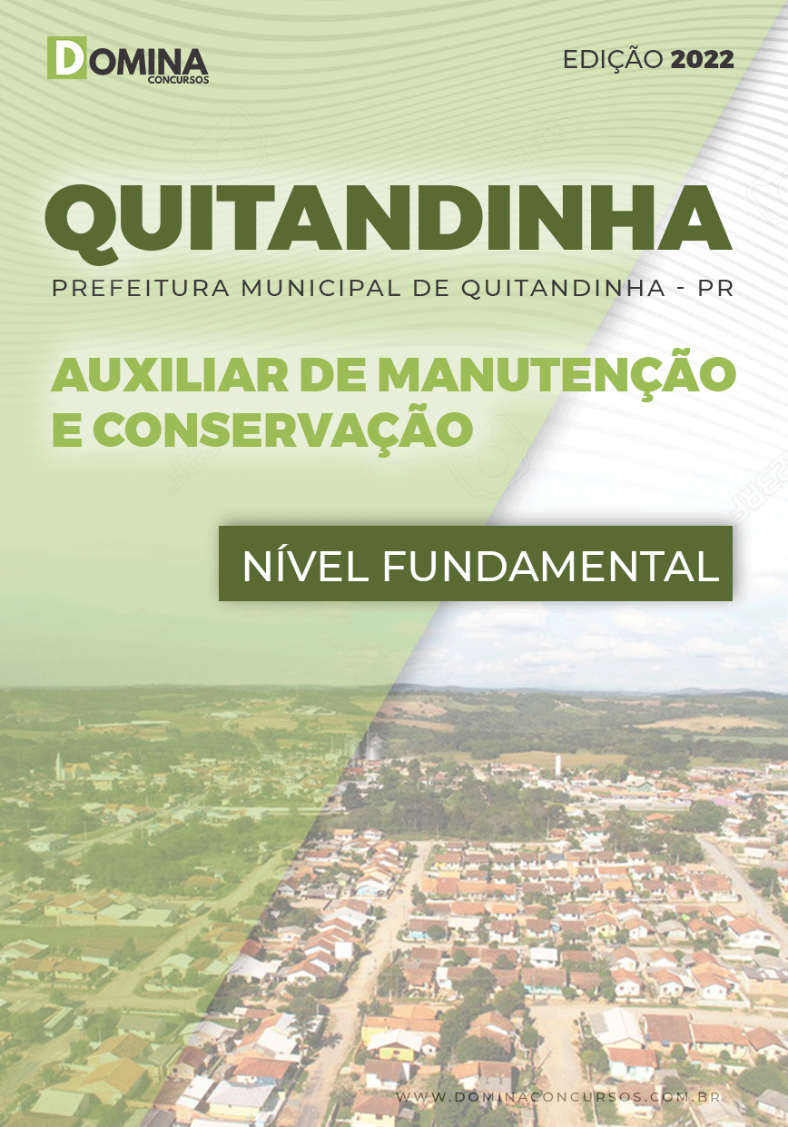 Apostila Pref Quitandinha PR 2022 Auxiliar Manutenção Conservação