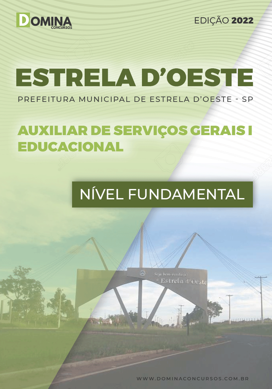 Apostila Pref Estrela D’Oeste SP 2022 Auxiliar de Serviços Educacional