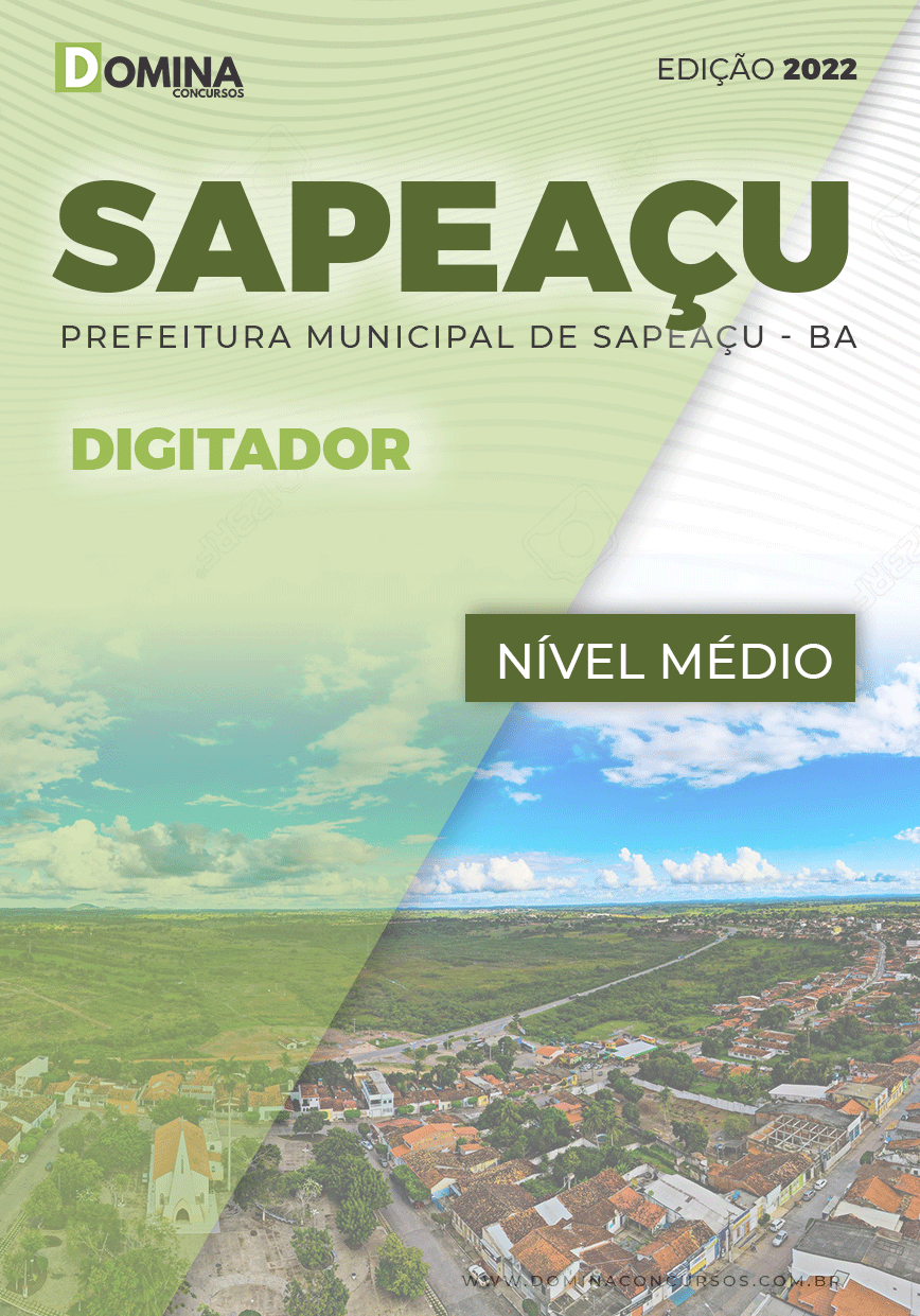 Apostila Digital Concurso Pref Sapeaçu BA 2022 Digitador