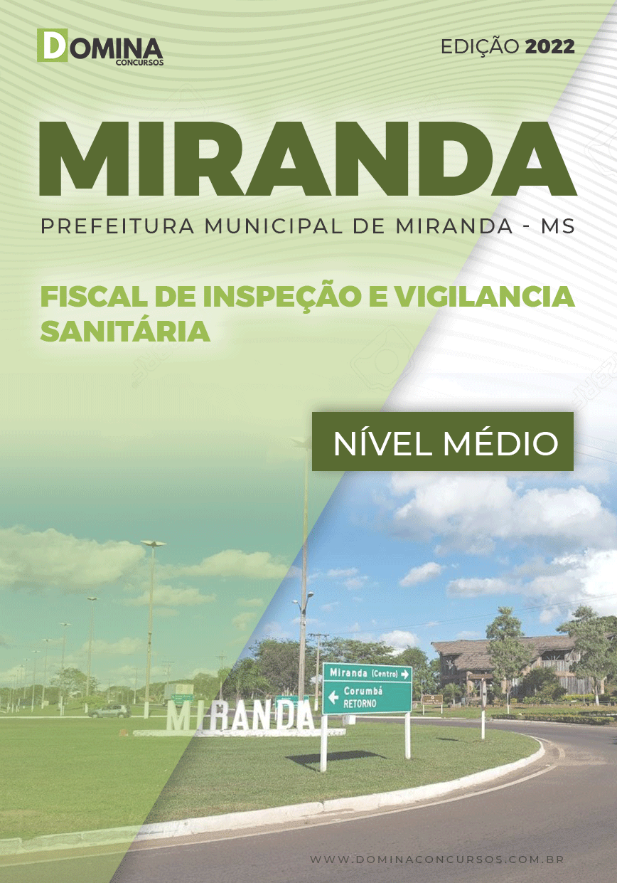 Apostila Pref Miranda MS 2022 Fiscal Inspeção Vigilância Sanitária 