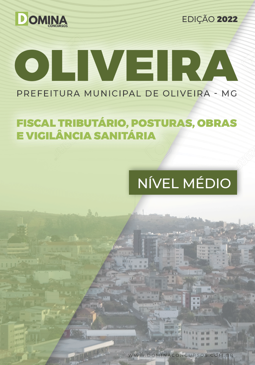 Apostila Pref Oliveira MG 2022 Fiscal Tributário Vigilância Sanitária