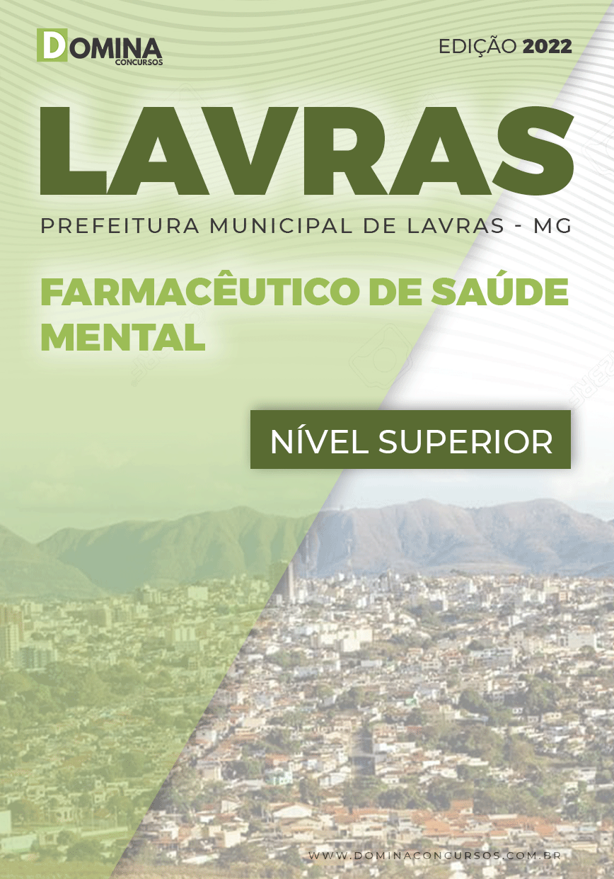 Apostila Concurso Pref Lavras MG 2022 Farmacêutico Saúde Mental