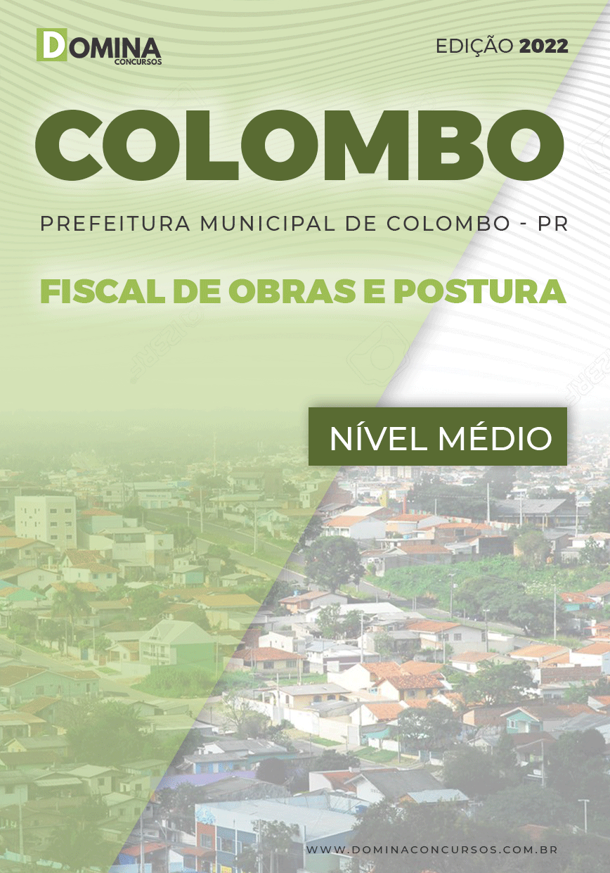 Apostila Concurso Pref Colombo PR 2022 Fiscal Obras Postura