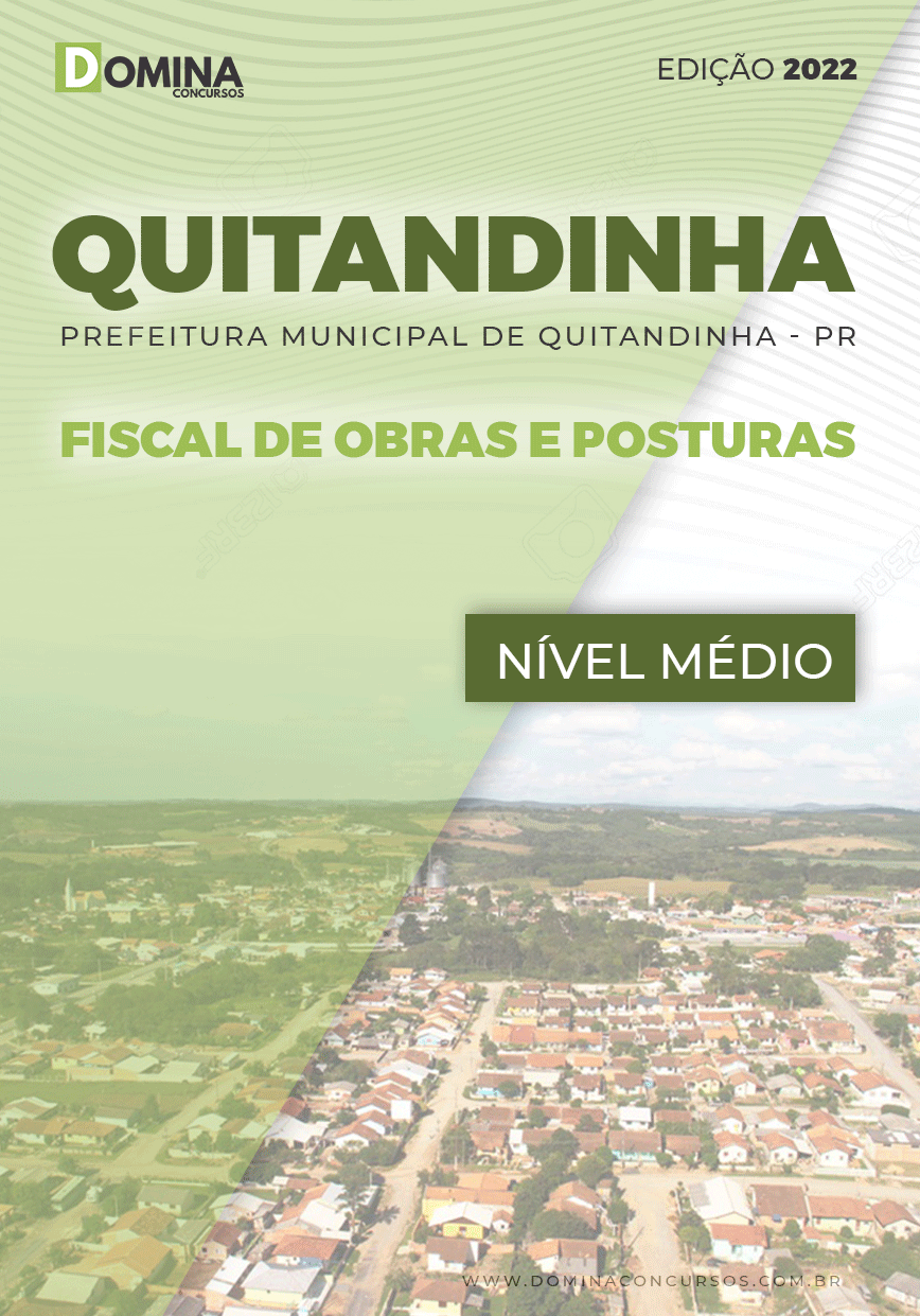 Apostila Pref Quitandinha PR 2022 Fiscal Obras Posturas