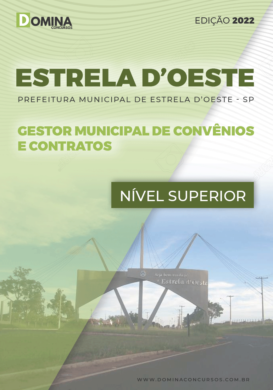 Apostila Pref Estrela D’Oeste SP 2022 Gestor de Convênios e Contratos