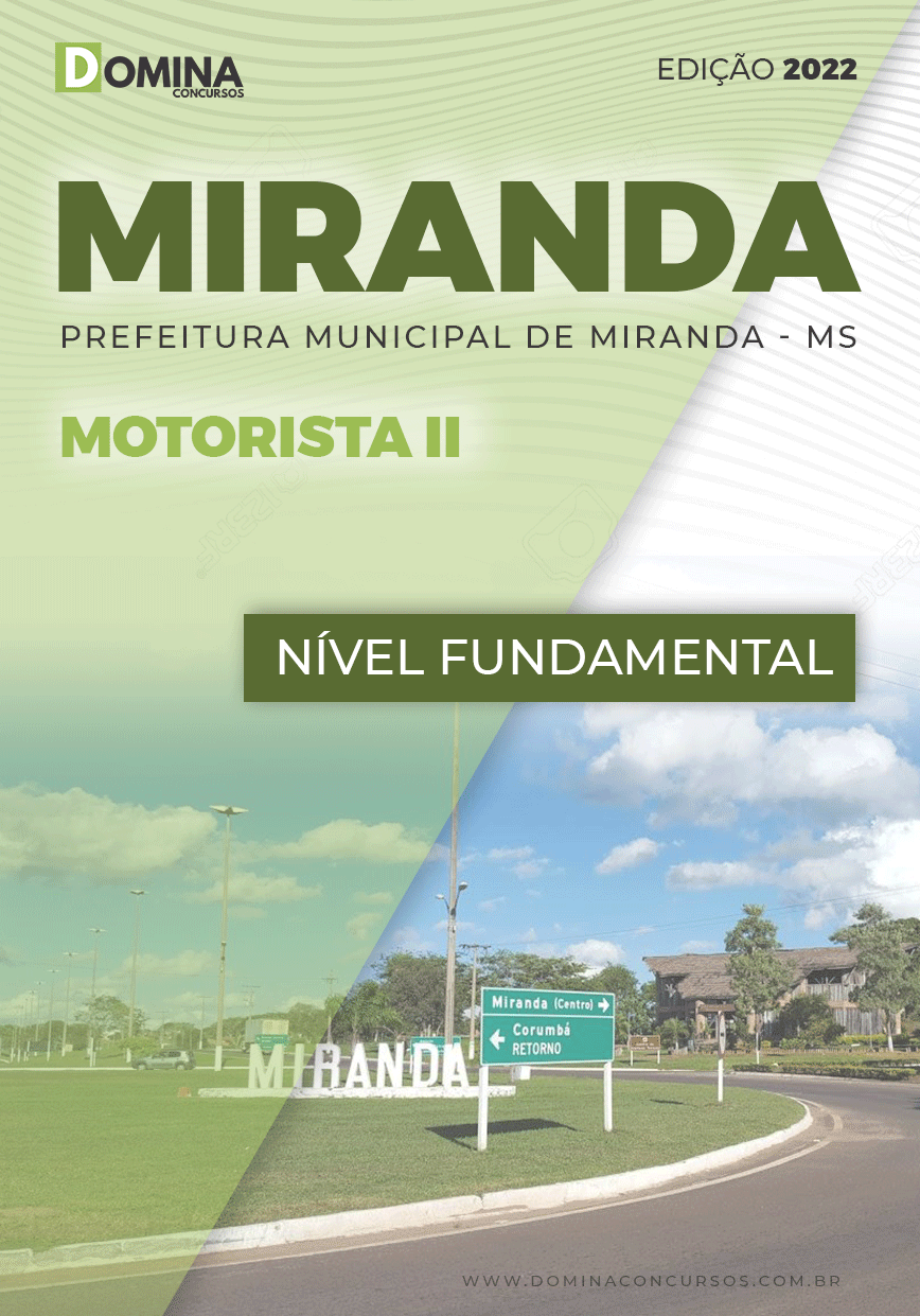 Apostila Digital Concurso Pref Miranda MS 2022 Motorista II